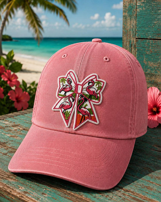 Pink Flamingo Bow Patch