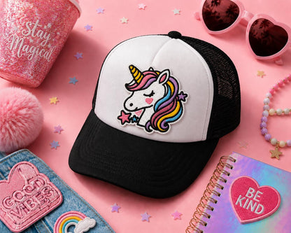 Embroidered Rainbow Unicorn Patch: Iron-On or Sew-On Applique (3 Inch)