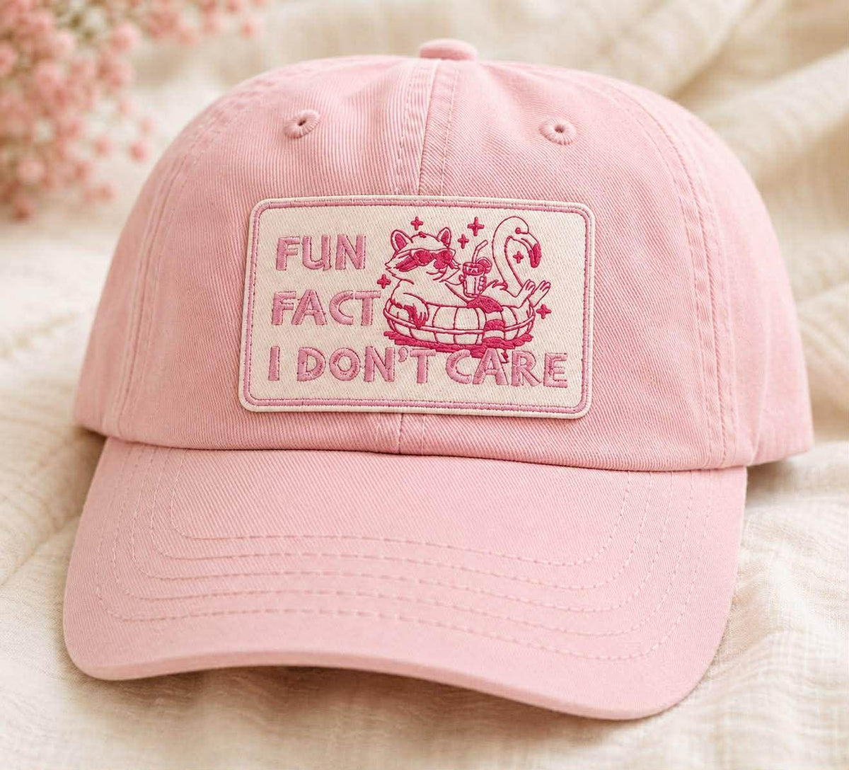 Fun Fact I Dont Care Pink Patch