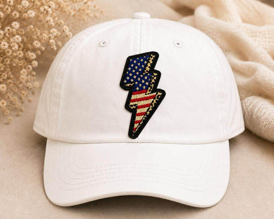 Patriotic Lightning Bolt Patch