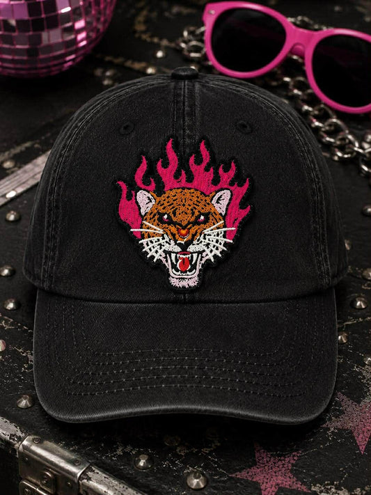 Flaming Tiger Embroidered Patch