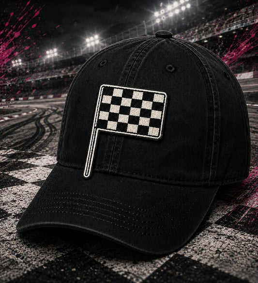 Checkered Racing Flag Embroidered Patch