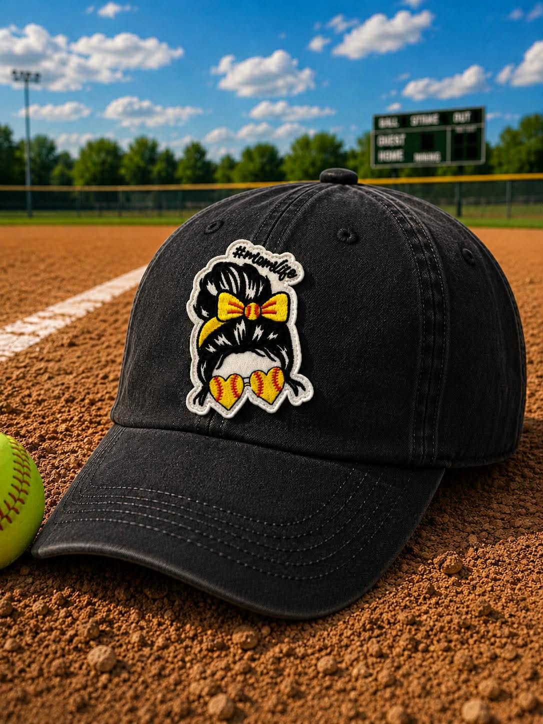 Softball Batter Embroidered Patch