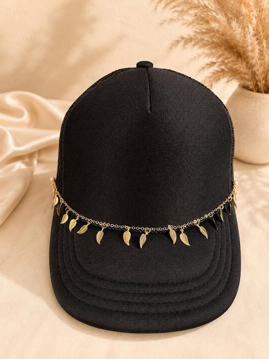 Gold Leaf Hat Chain