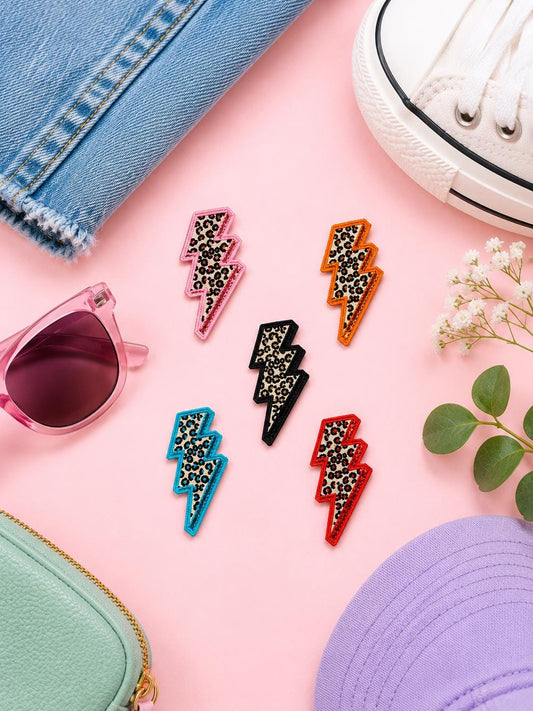 Leopard Lightning Bolt Patch
