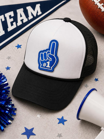 Number 1 Foam Finger Embroidered Patch