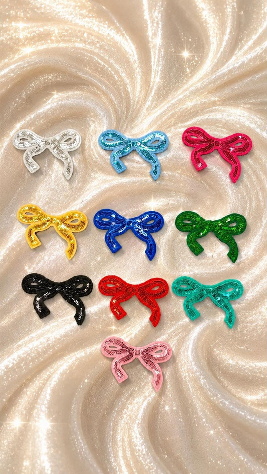 Colorful Sequin Bow Patch