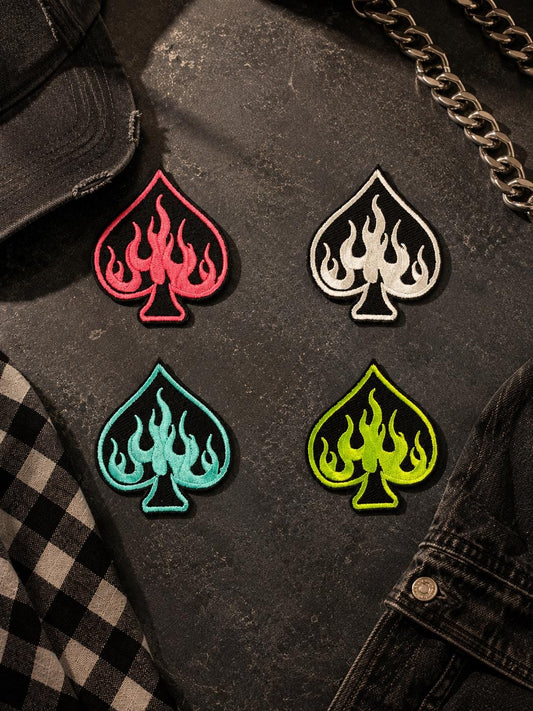 Flaming Spade Patch