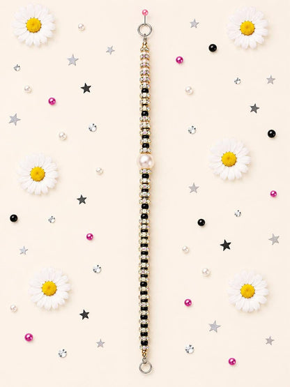 Pearl Rhinestone Hat Chain