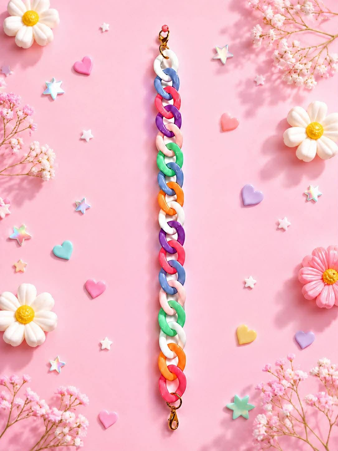 Pastel Rainbow Hat Chain
