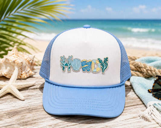 Beachy Howdy Embroidered Patch
