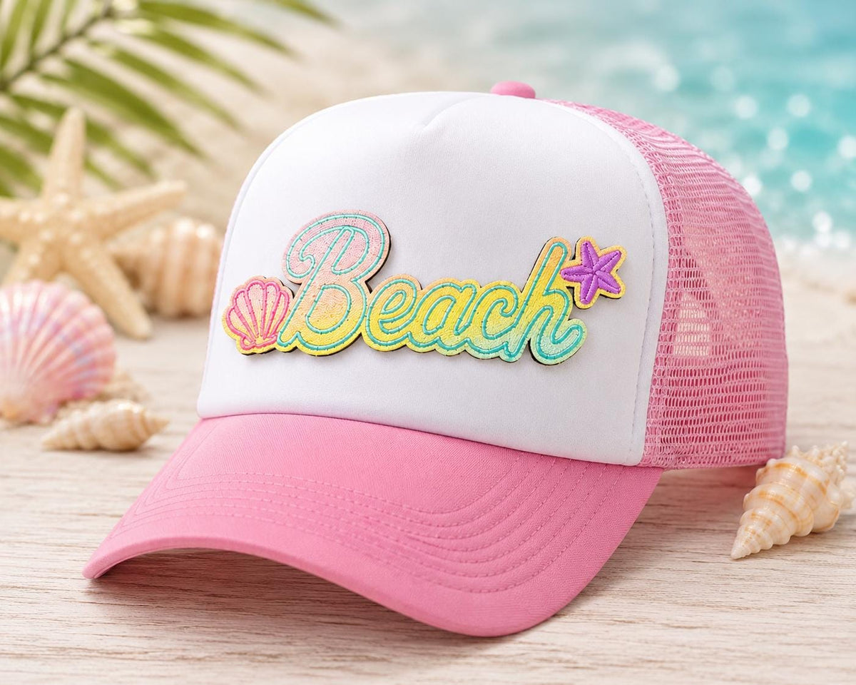 Salty Babe Pastel Beach Starfish Embroidered Patch