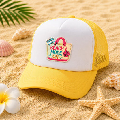 Beach Mode On Embroidered Patch