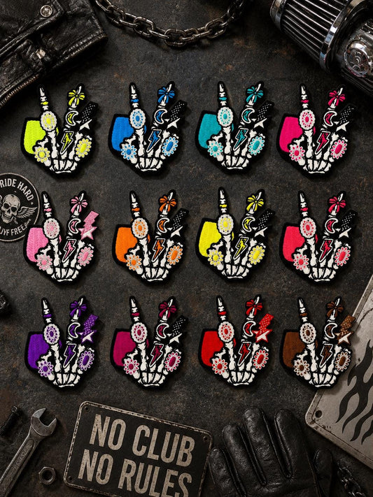 Skeleton Hand Embroidered Patch