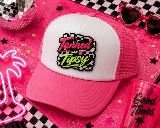 Tanned and Tipsy Embroidered Patch