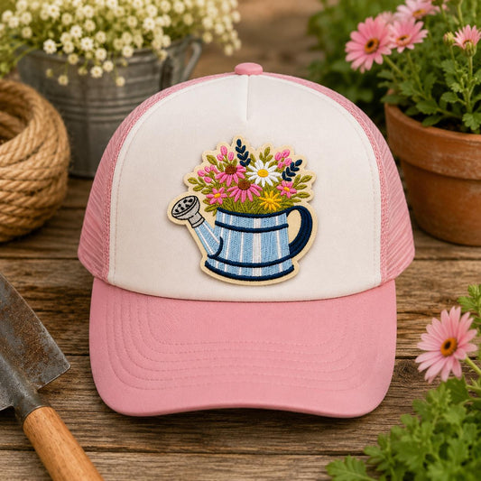 Floral Watering Can Patch