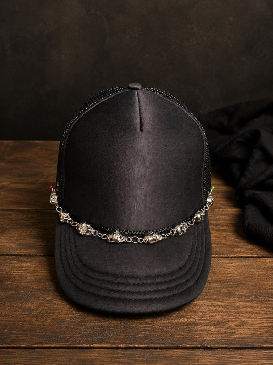 Silver Skull Hat Chain