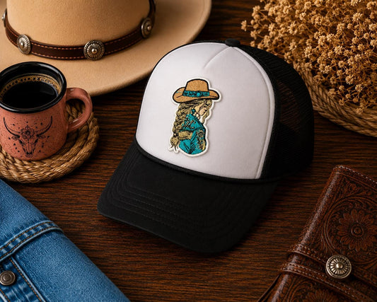 Western Cowgirl Embroidered Patch