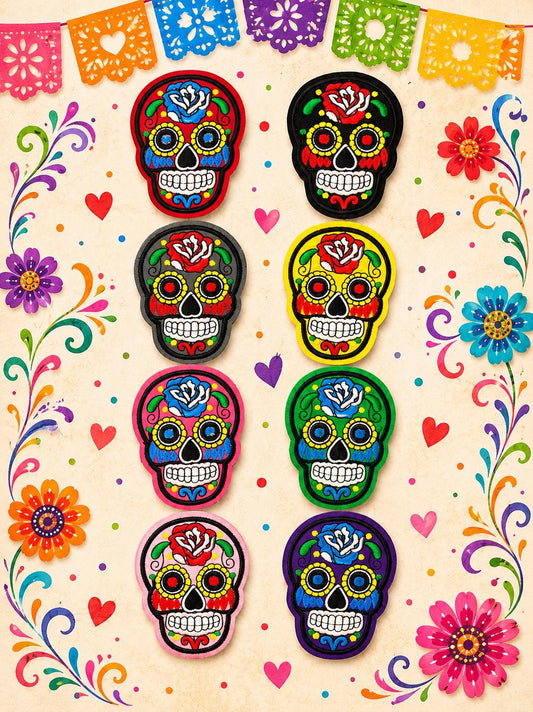 Colorful Sugar Skull Patch