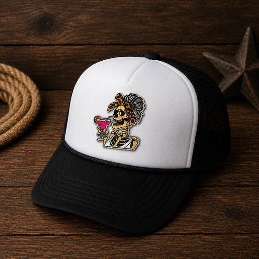Skeleton Margarita Cowgirl Patch