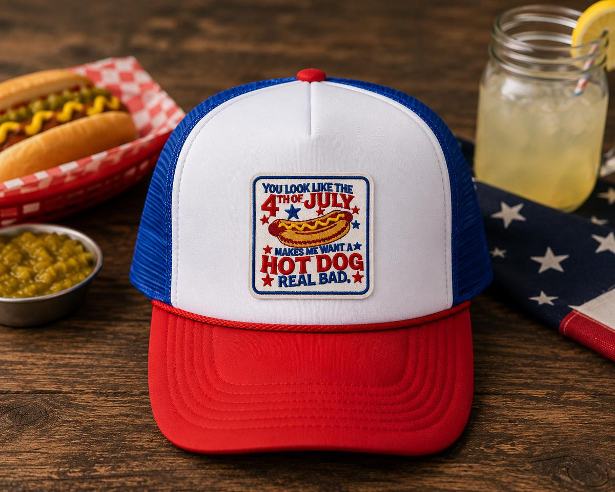 You Look Like the 4th of July Hot Dog Embroidered Patch