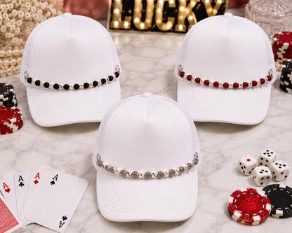 Casino Card Suit Beaded Hat Chain