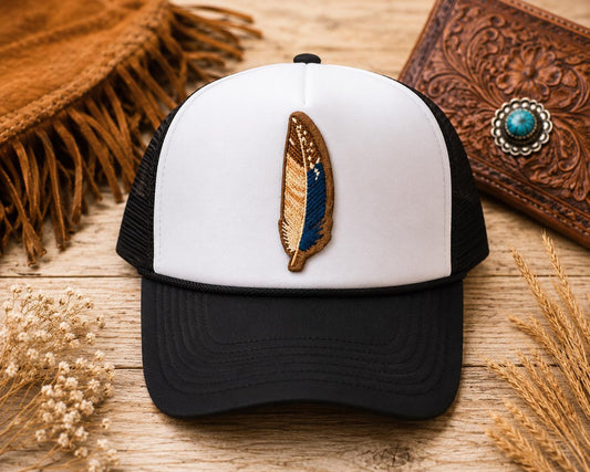 Boho Feather Embroidered Patch