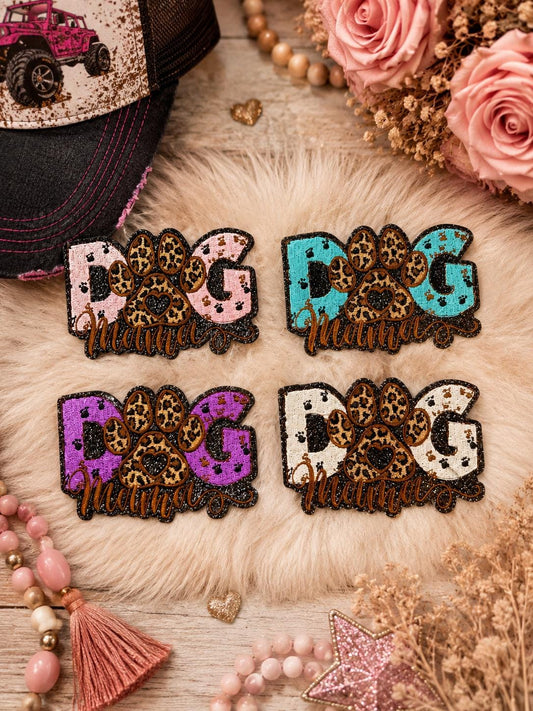 Dog Mama Embroidered Iron-On Patch