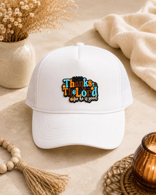 Give Thanks to the Lord Embroidered Iron-On Patch
