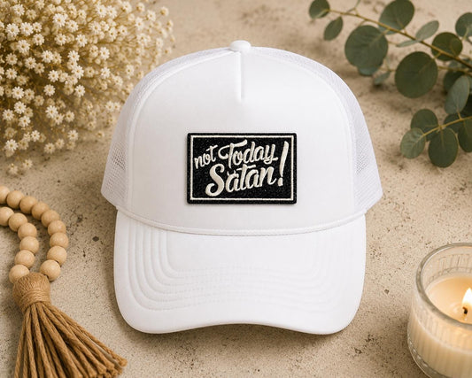 Not Today Satan Embroidered Iron-On Patch
