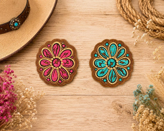 Western Floral Embroidered Patch