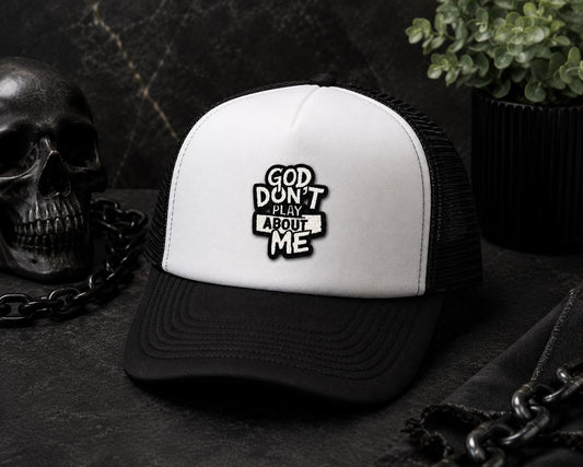 God Don't Play About Me Embroidered Iron-On Patch