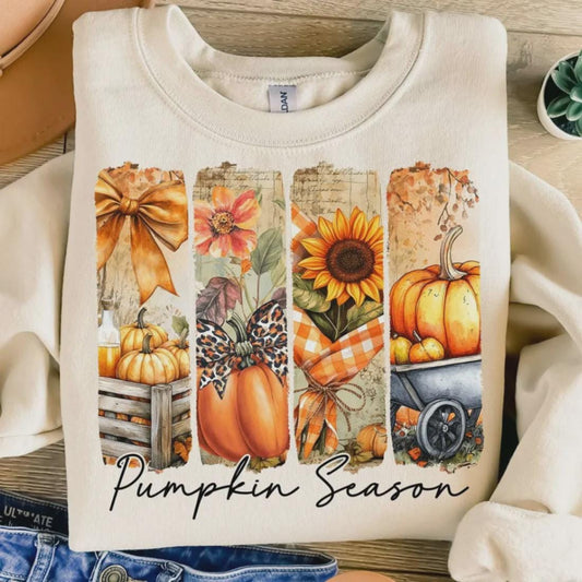 Pumpkin Season Glitter Screen Print Transfer