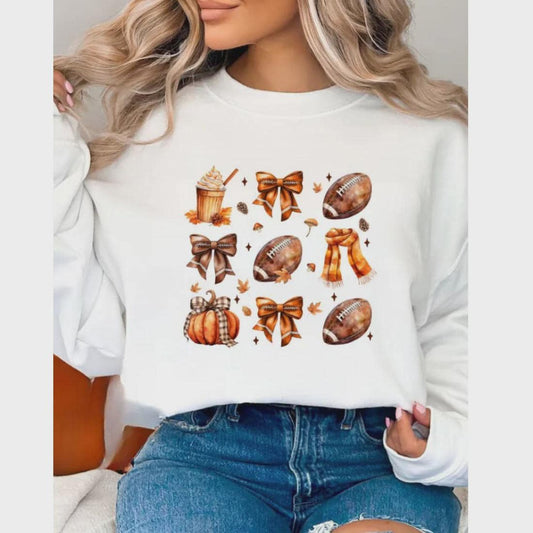 Fall Football Glitter Screen Print Transfer