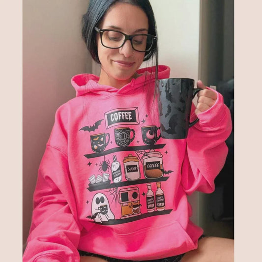 Spooky Coffee Bar Halloween Screen Print Transfer