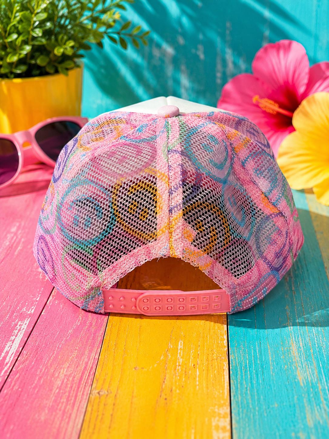 Pastel Smiley Face Trucker Hat