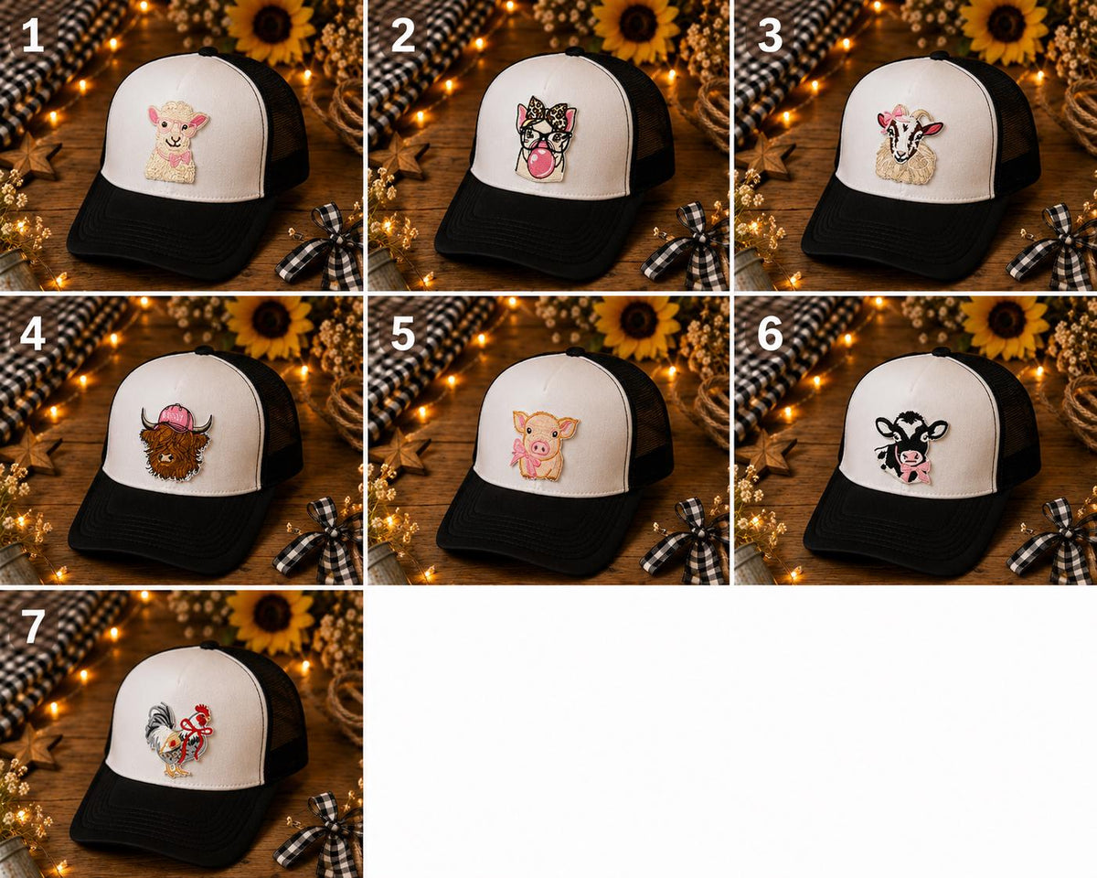 Farm Animal Embroidered Iron-On Patch