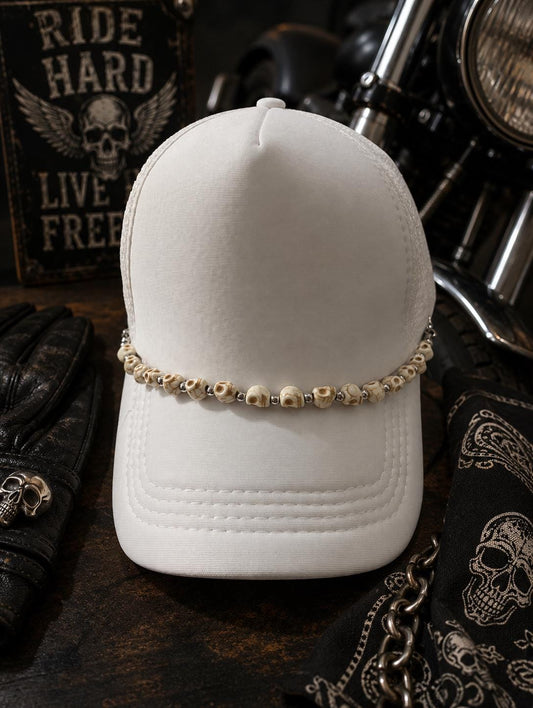 Skull Bead Trucker Hat Chain