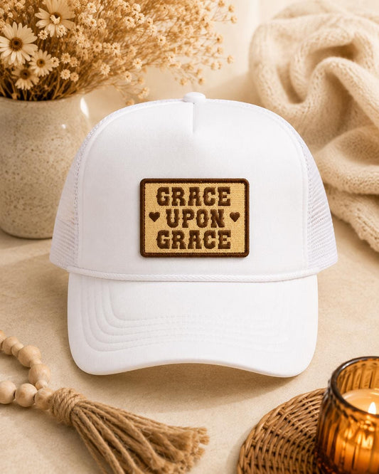 Grace Upon Grace Embroidered Iron-On Patch
