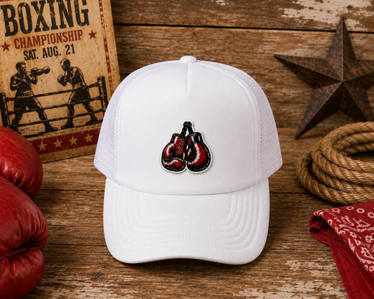 Vintage Boxing Gloves Embroidered Iron-On Patch