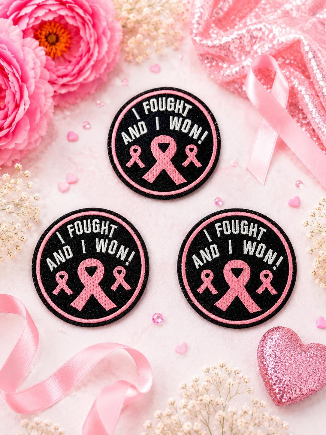 I Fought and I Won Breast Cancer Survivor Patch