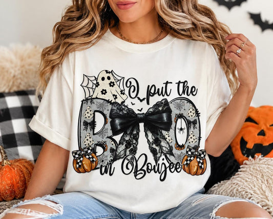 I Put the Boo in Boujee Halloween Screen Print Transfer