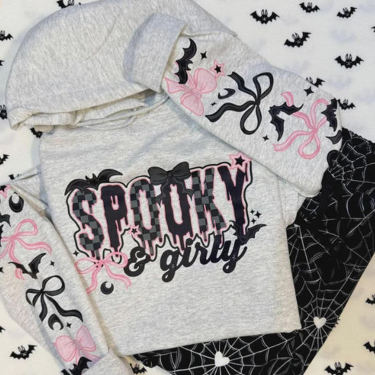 Spooky Girl Glitter Screen Print Transfer