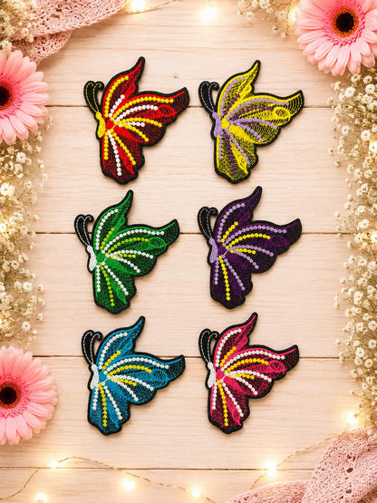 Colorful Butterfly Embroidered Iron-On Patch