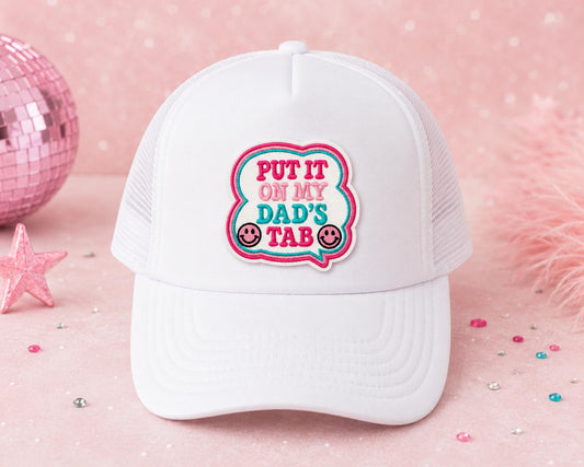 Put It on My Dad's Tab Embroidered Patch