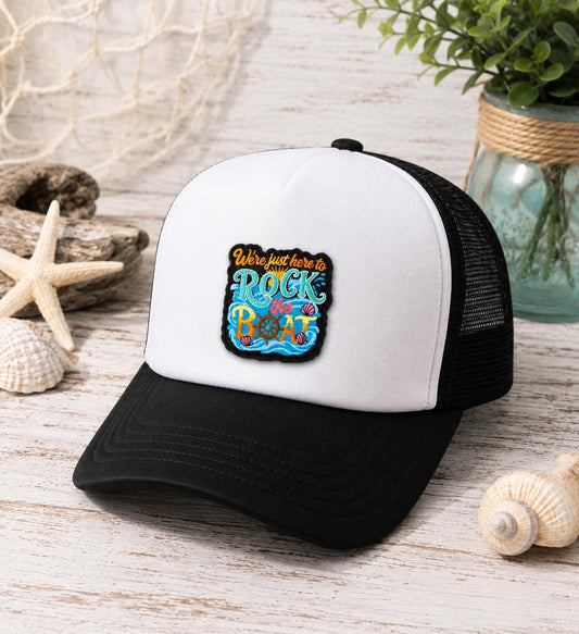 We're Just Here to Rock the Boat Iron-On Patch
