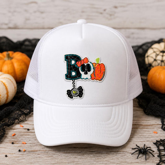 Cute Halloween Boo Ghost Pumpkin Embroidered Patch