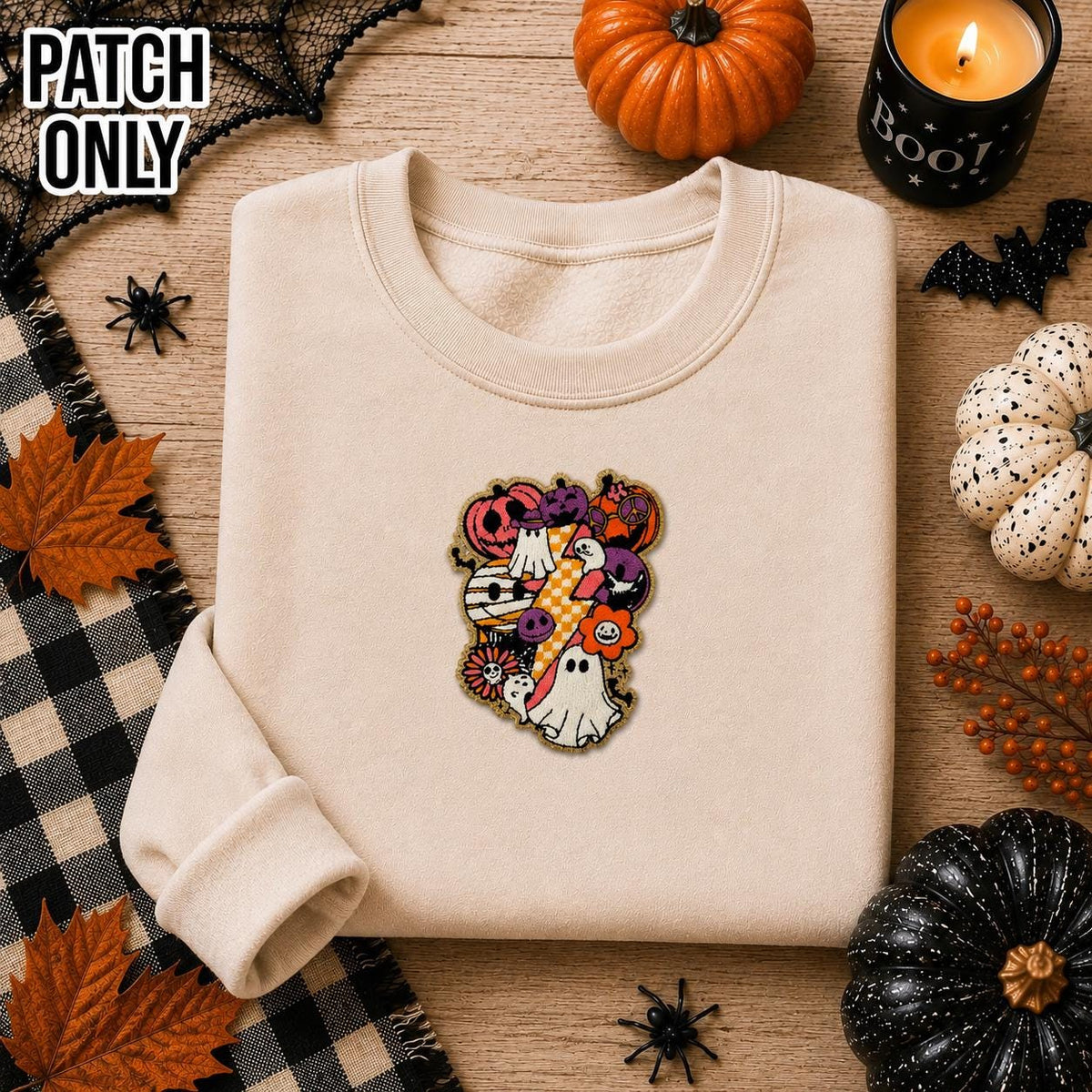 Halloween  Large Chenille Iron-On Patch