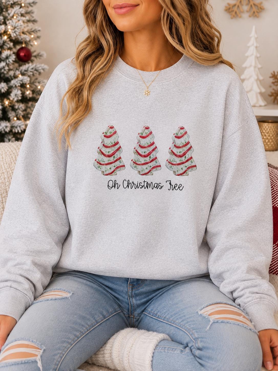 Oh Christmas Tree Glitter Screen Print Transfer