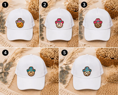Western Smiley Cowgirl Embroidered Patch